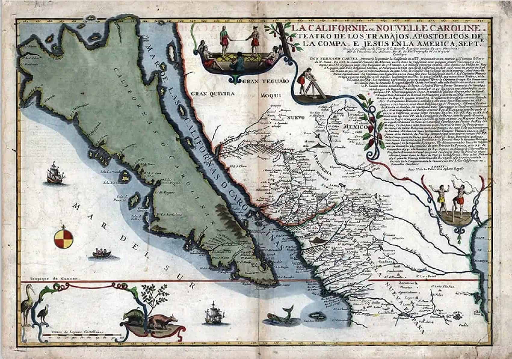 An ancient map of the Baja California Peninsula